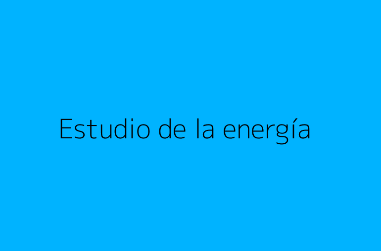 Estudio de la energía